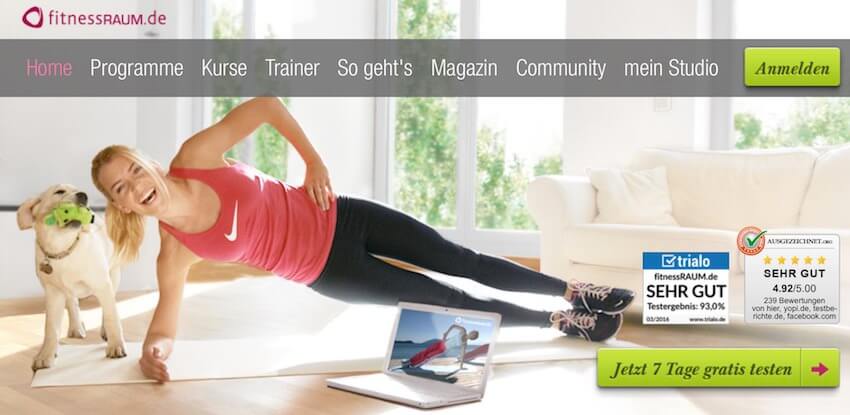 Fitnessraum.de - online trainieren